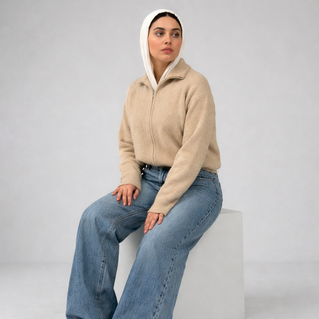 premium oversized plain pullover بلوفر أوفر سايز سادة